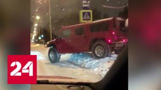 Новая выходка автохулиганов: "Хаммер" у МГУ. Видео  - (видео)